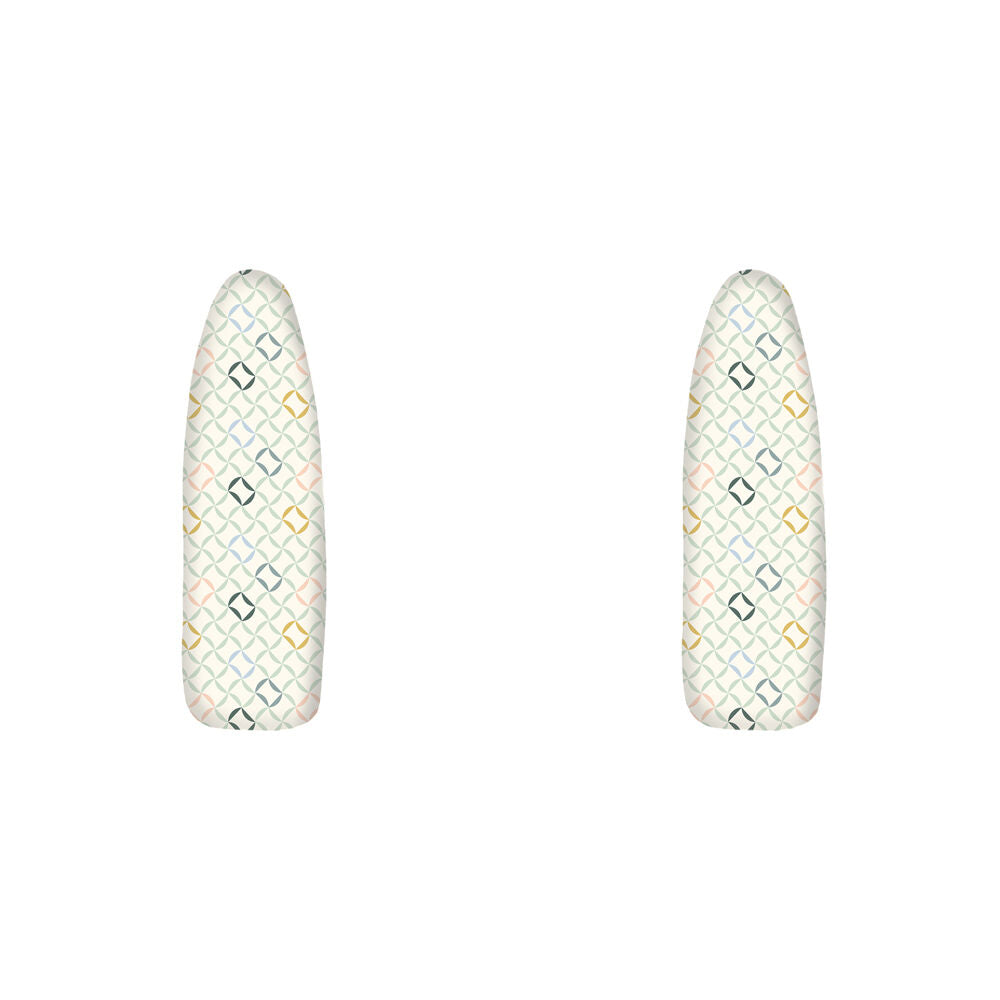 2PK Hills Reversible Geometric Large/XL Ironing Board Cover w/ 7mm Padding