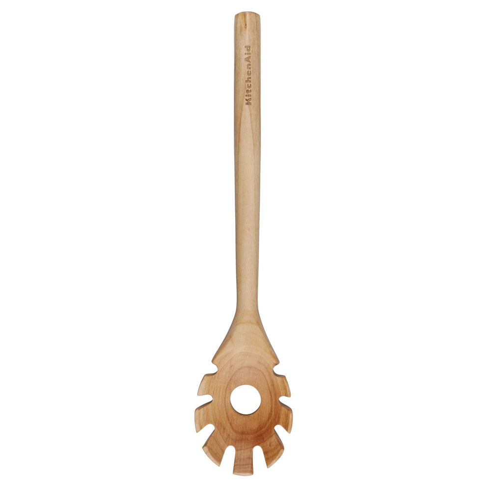 2PK KitchenAid Maple Pasta Fork Cooking Utensil 32cm - Light Wood