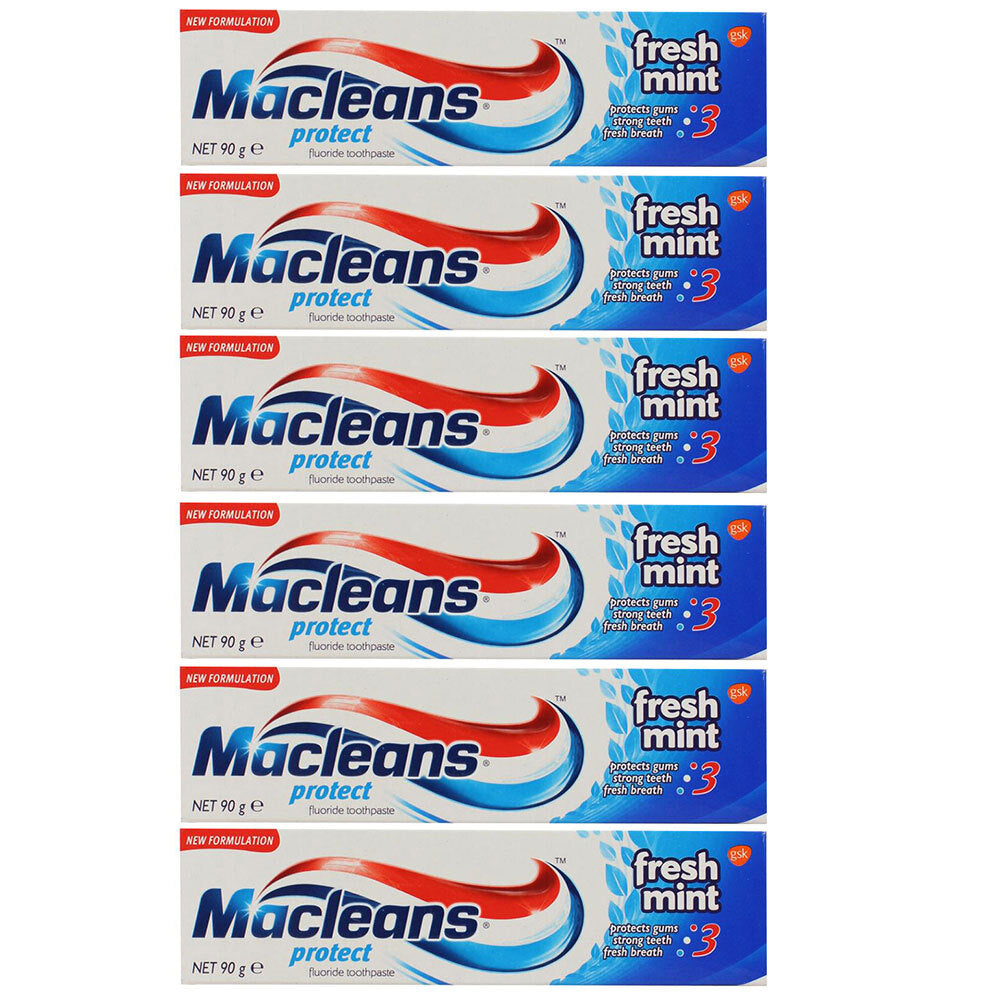 6PK Macleans 90G Toothpaste Protect Fresh Mint
