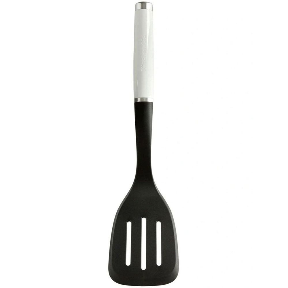 3PK KitchenAid Nylon Slotted Turner Utensil 34cm - White