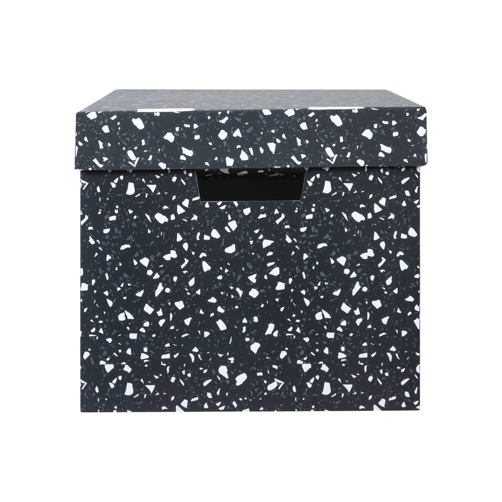 3PK Marbig Patterned 41.5cm Archive Box Document Holder w/ Lid - Terrazzo