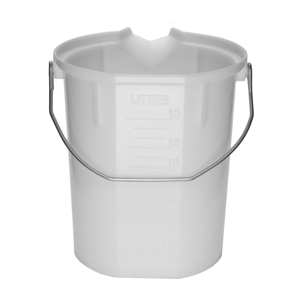 AgBoss PourMaxx Durable Industrial Measuring Bucket 15L White