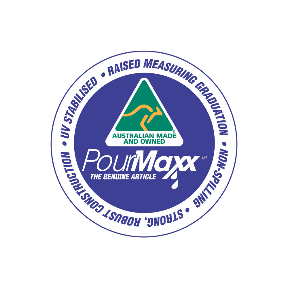 AgBoss PourMaxx Durable Industrial Measuring Bucket 25L White