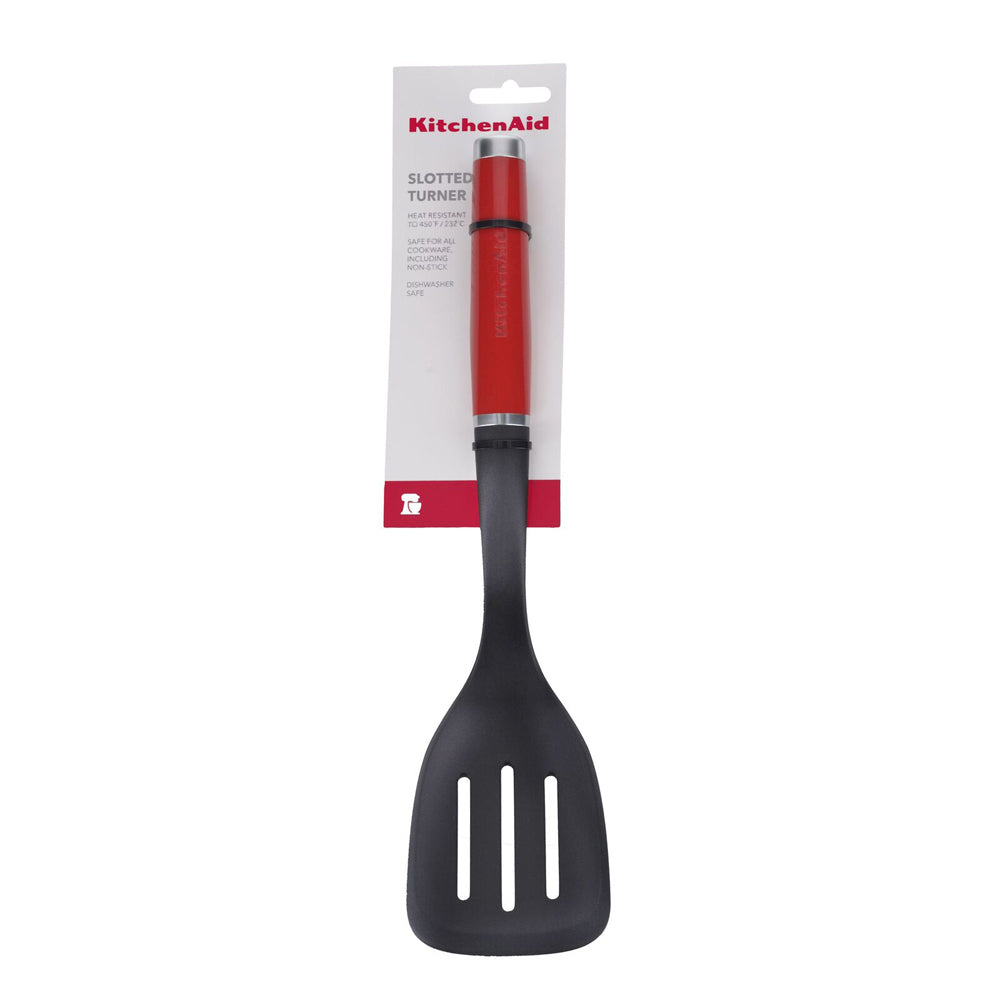 3PK KitchenAid Nylon Slotted Turner Utensil 34cm - Empire Red