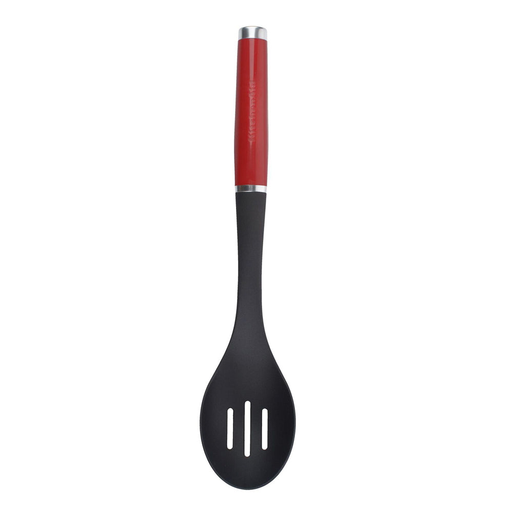 3PK KitchenAid Nylon Slotted Cooking Spoon 34cm - Empire Red
