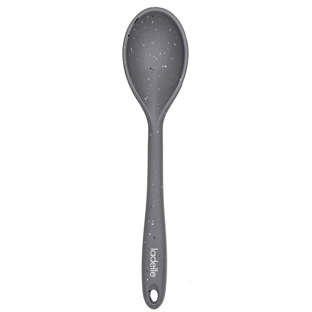2x Ladelle Craft Grey Speckled Silicone Spoon Cooking/Serving Utensil