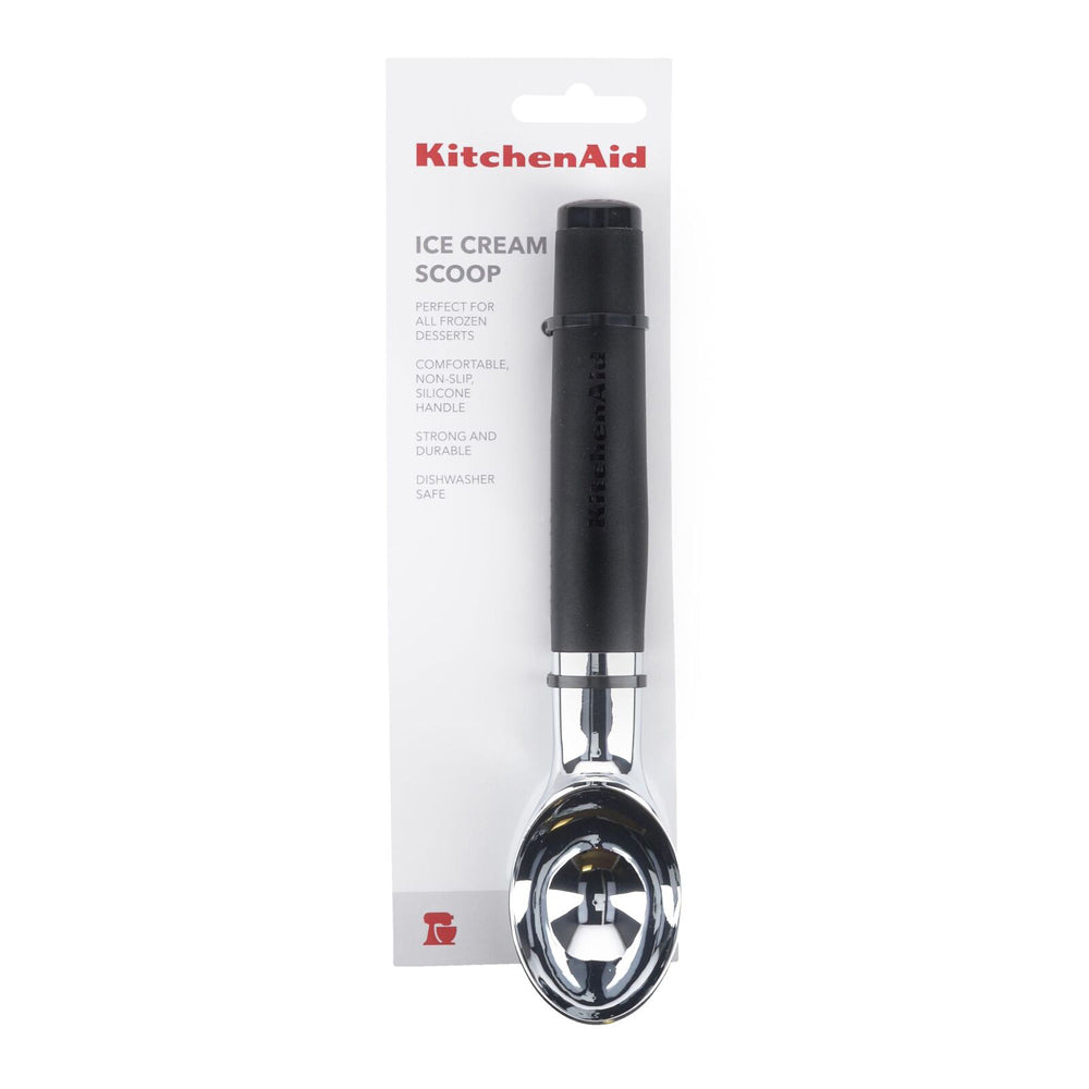2PK KitchenAid Ice Cream Scoop Silicone Handle 22cm - Black