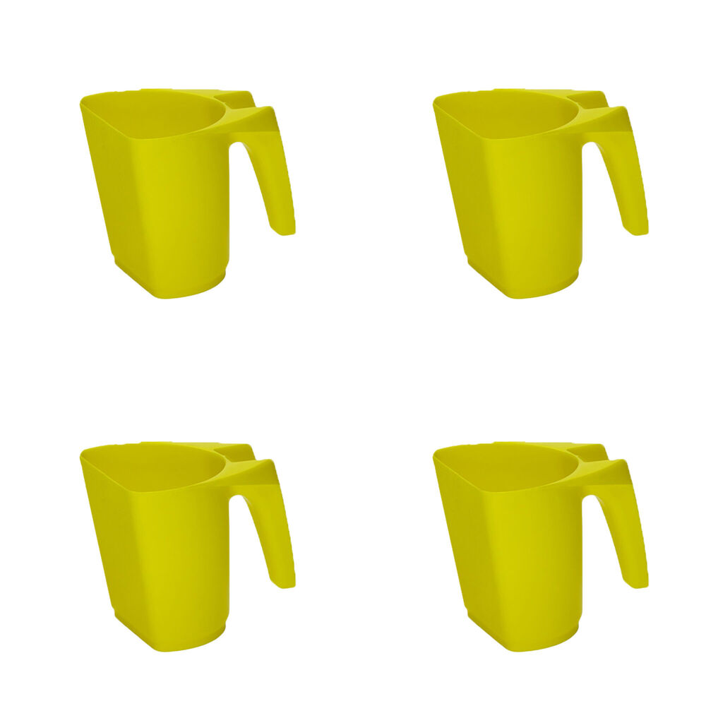 4PK AgBoss Pet and Livestock Plastic Food Scoop FeedMaxx 1kg Yellow