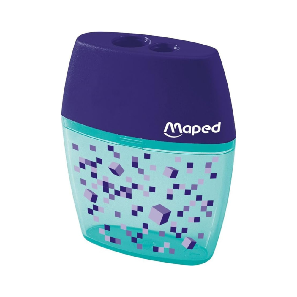 10PK Maped Pixel Party 2 Hole Ergonomic Pencil Sharpener