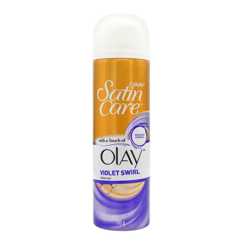 6PK Gillette Satin Care Touch Of Olay Violet Swirl Shave Gel 195g