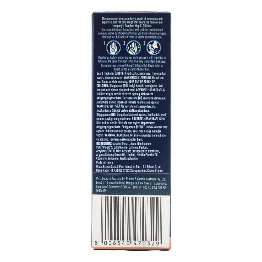 6PK Gillette King C Beard Thickener Serum for Men 50ml