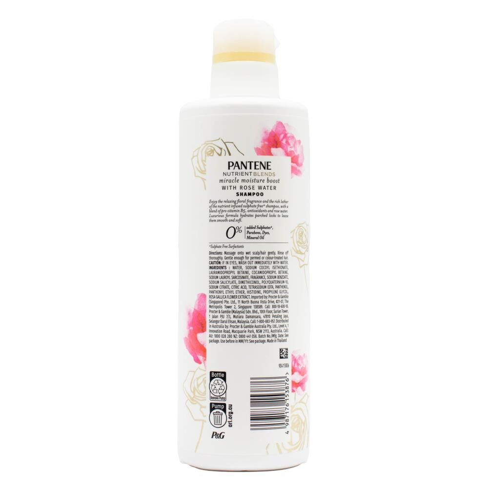 6PK Pantene 500ml Shampoo Pro V Miracle Moisture Boost Sulphate Free
