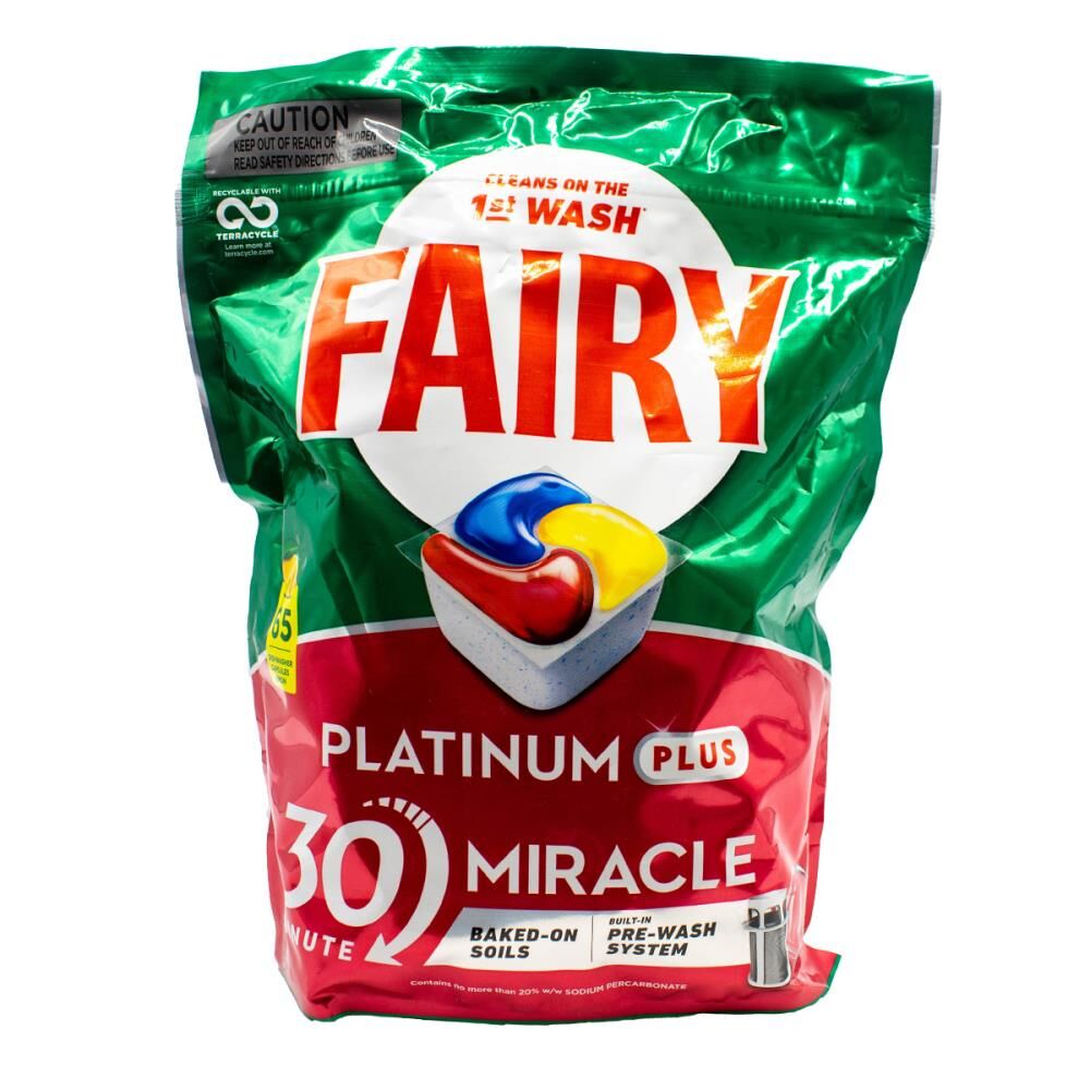 195pc Fairy Dishwasher Capsules Platinum Plus Miracle Lemon