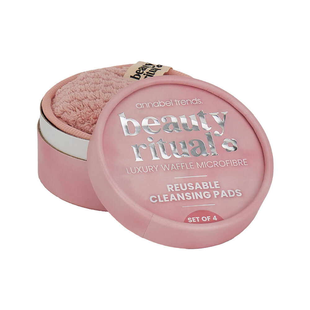 8pc Annabel Trends Beauty Ritual Luxury Waffle Cleanse Pads Dusty Pink