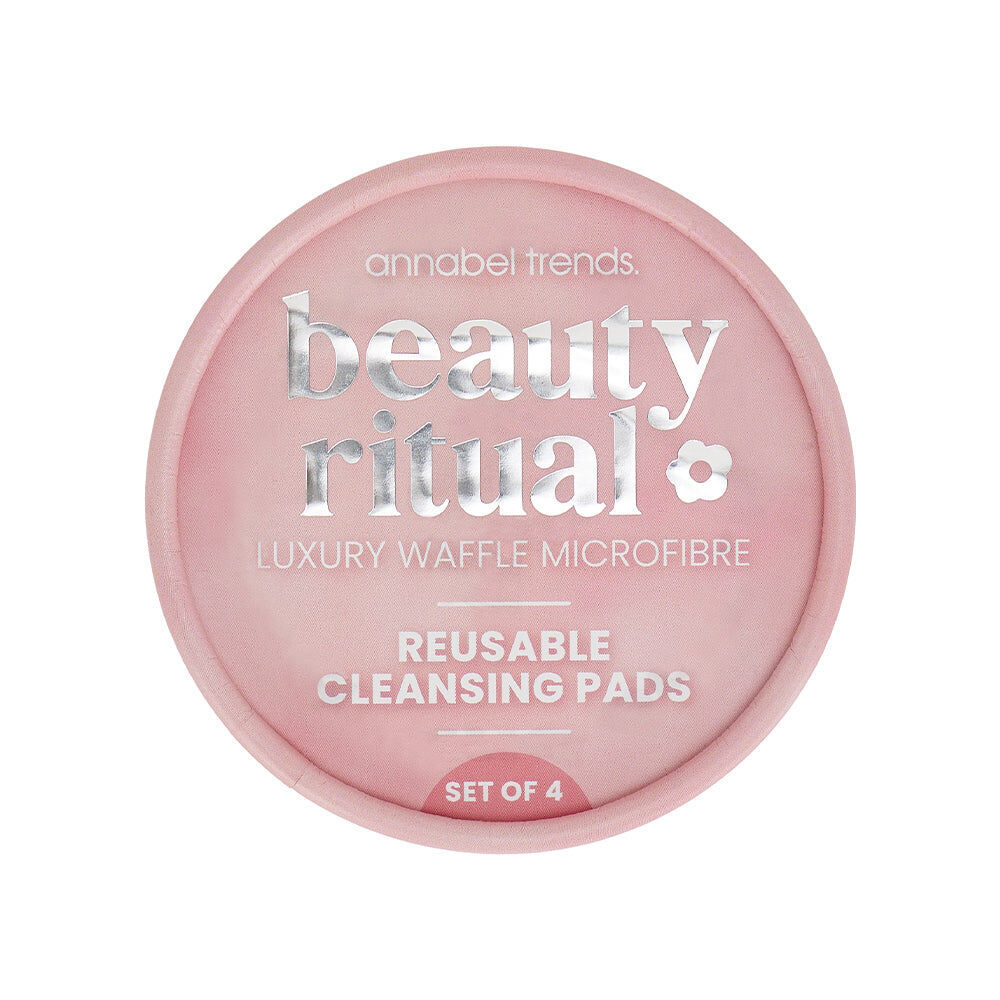8pc Annabel Trends Beauty Ritual Luxury Waffle Cleanse Pads Dusty Pink