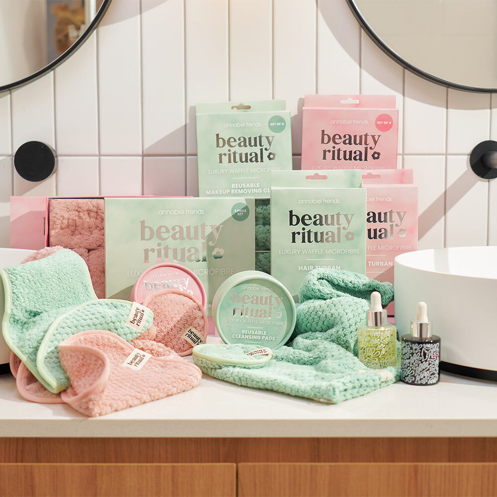 8pc Annabel Trends Beauty Ritual Luxury Waffle Cleanse Pads Moss