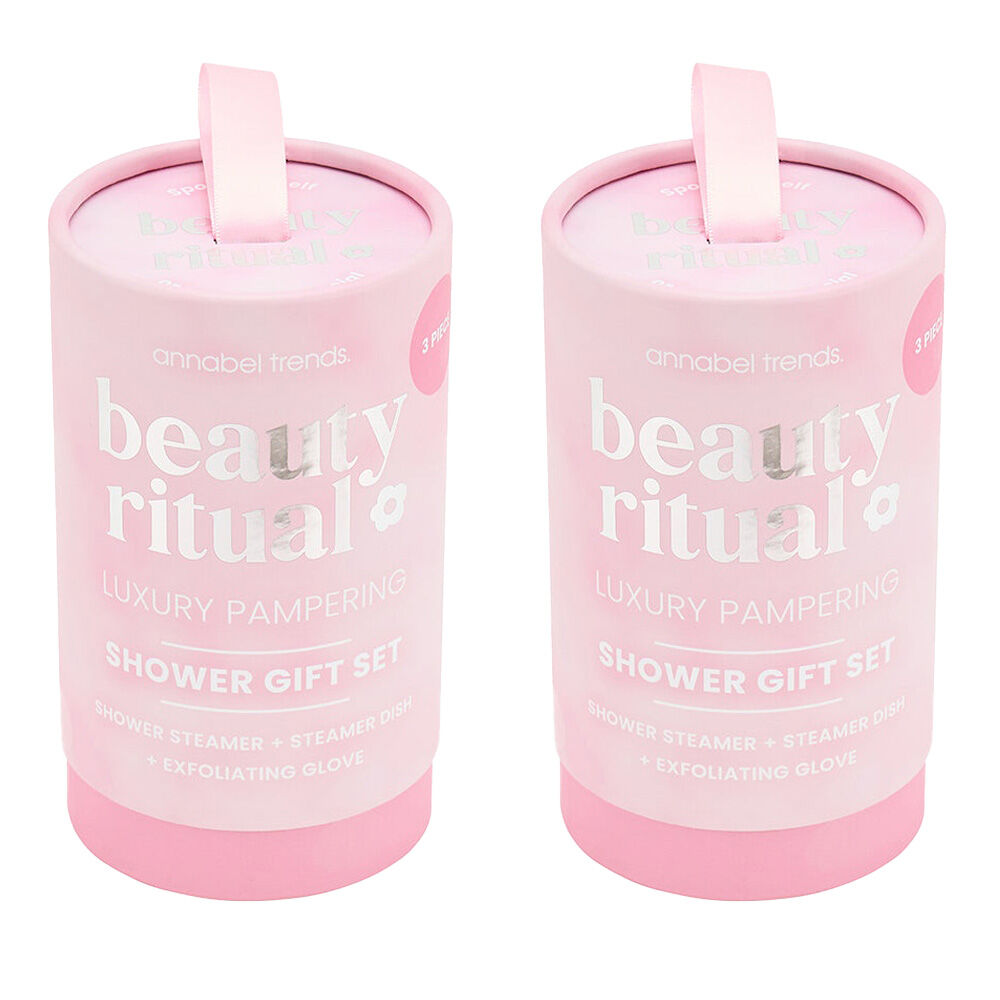2PK Annabel Trends Beauty Ritual Shower Bath Gift Set Dusty Pink