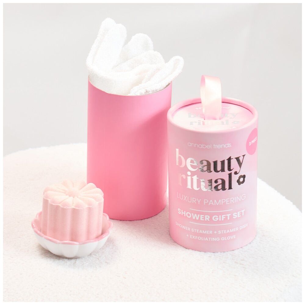 2PK Annabel Trends Beauty Ritual Shower Bath Gift Set Dusty Pink