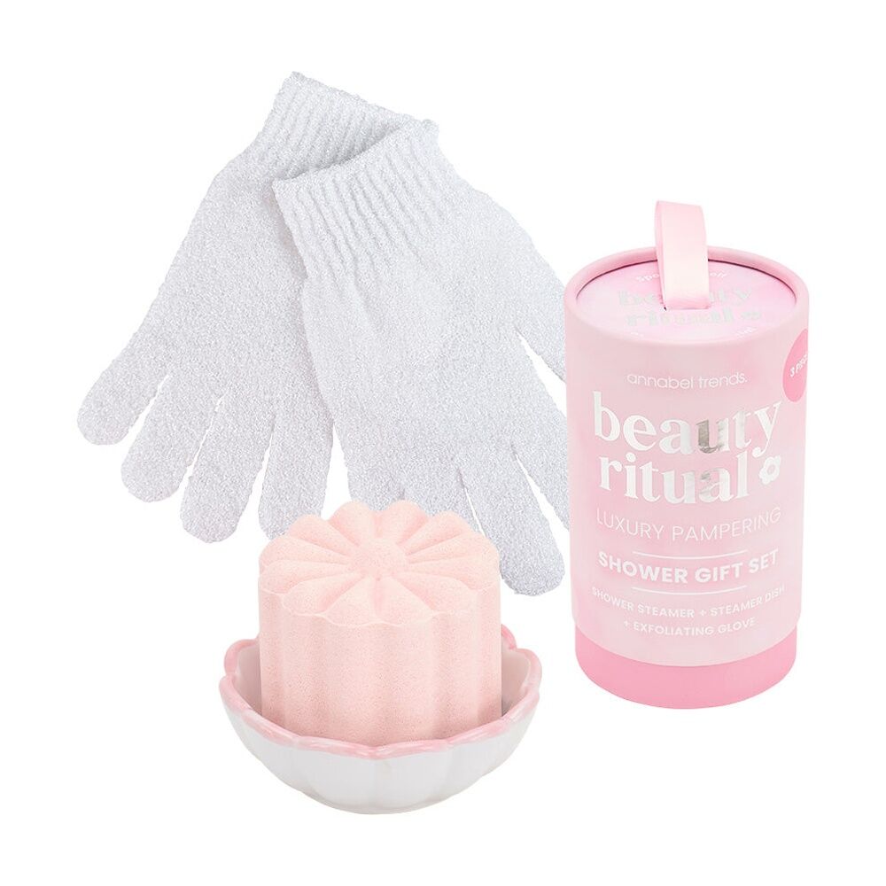 2PK Annabel Trends Beauty Ritual Shower Bath Gift Set Dusty Pink