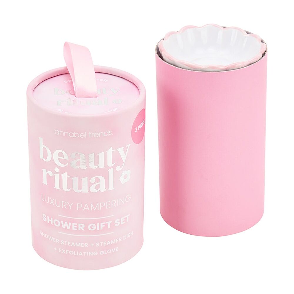 2PK Annabel Trends Beauty Ritual Shower Bath Gift Set Dusty Pink