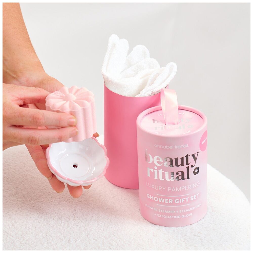 2PK Annabel Trends Beauty Ritual Shower Bath Gift Set Dusty Pink