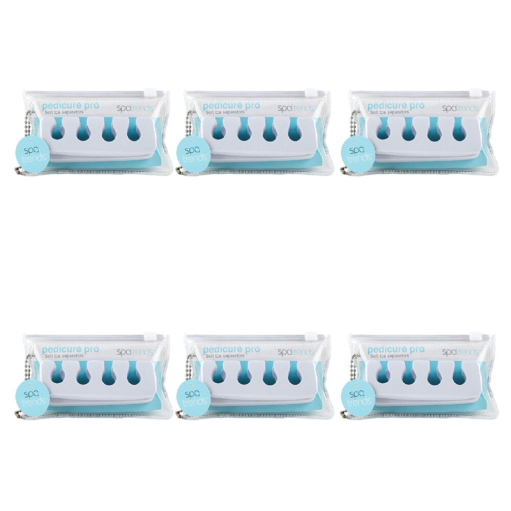 6PK Annabel Trends Spa Trends Toe Separators Spreader - White