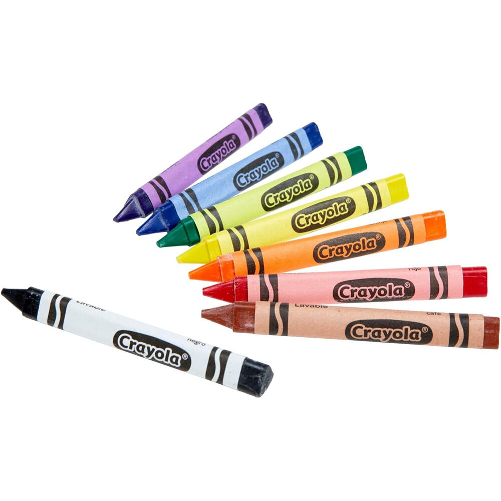 3x 8pc Crayola Washable Tripod Grip Crayons Kids/Children 2y+