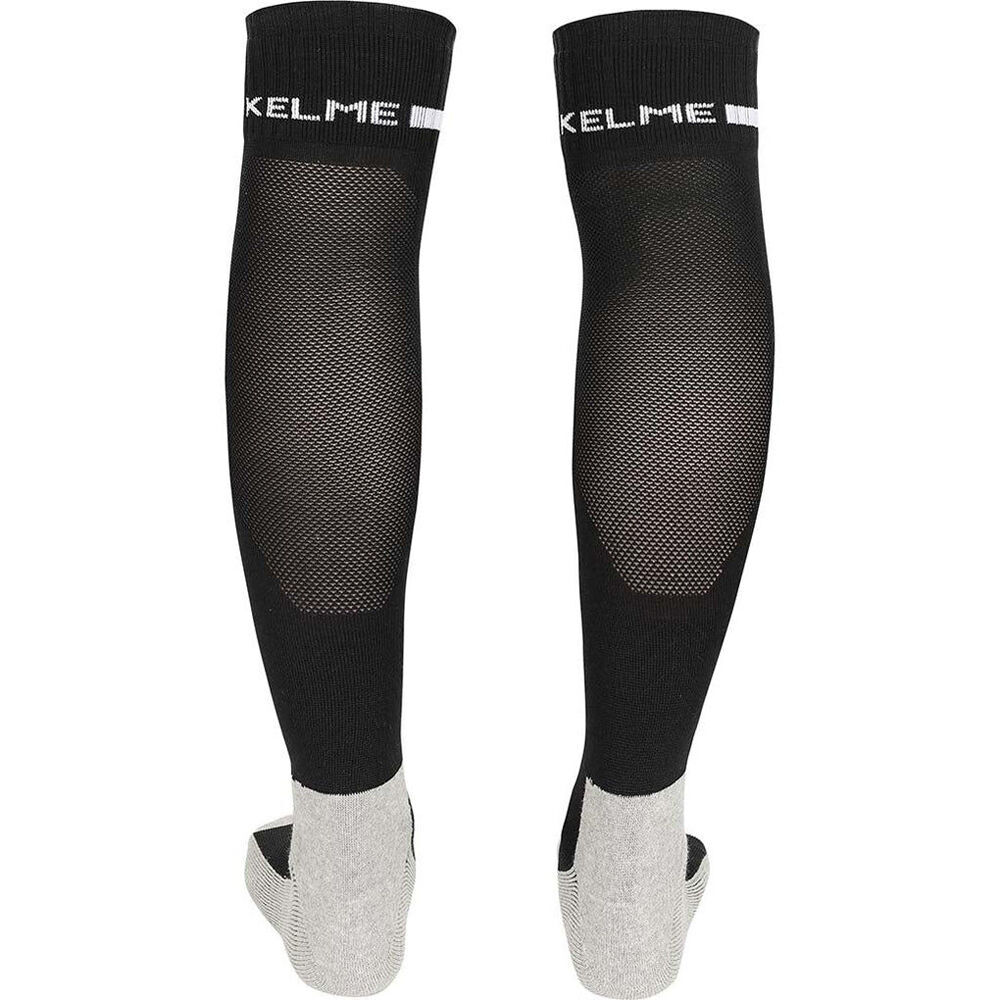2PK Kelme Sport Kids Full Length Football Soccer Socks Size US1-5 Black/White