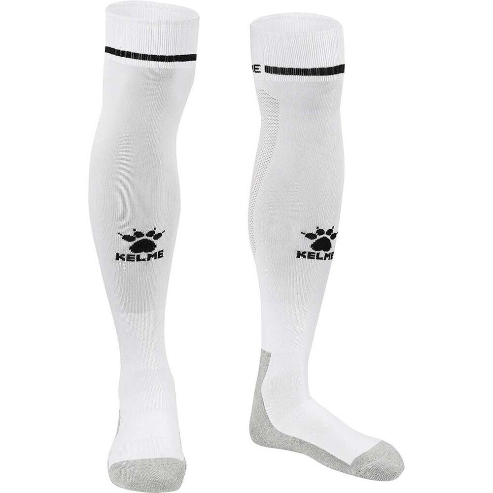 2PK Kelme Sport Kids Full Length Football Soccer Socks Size US1-5 White/Black