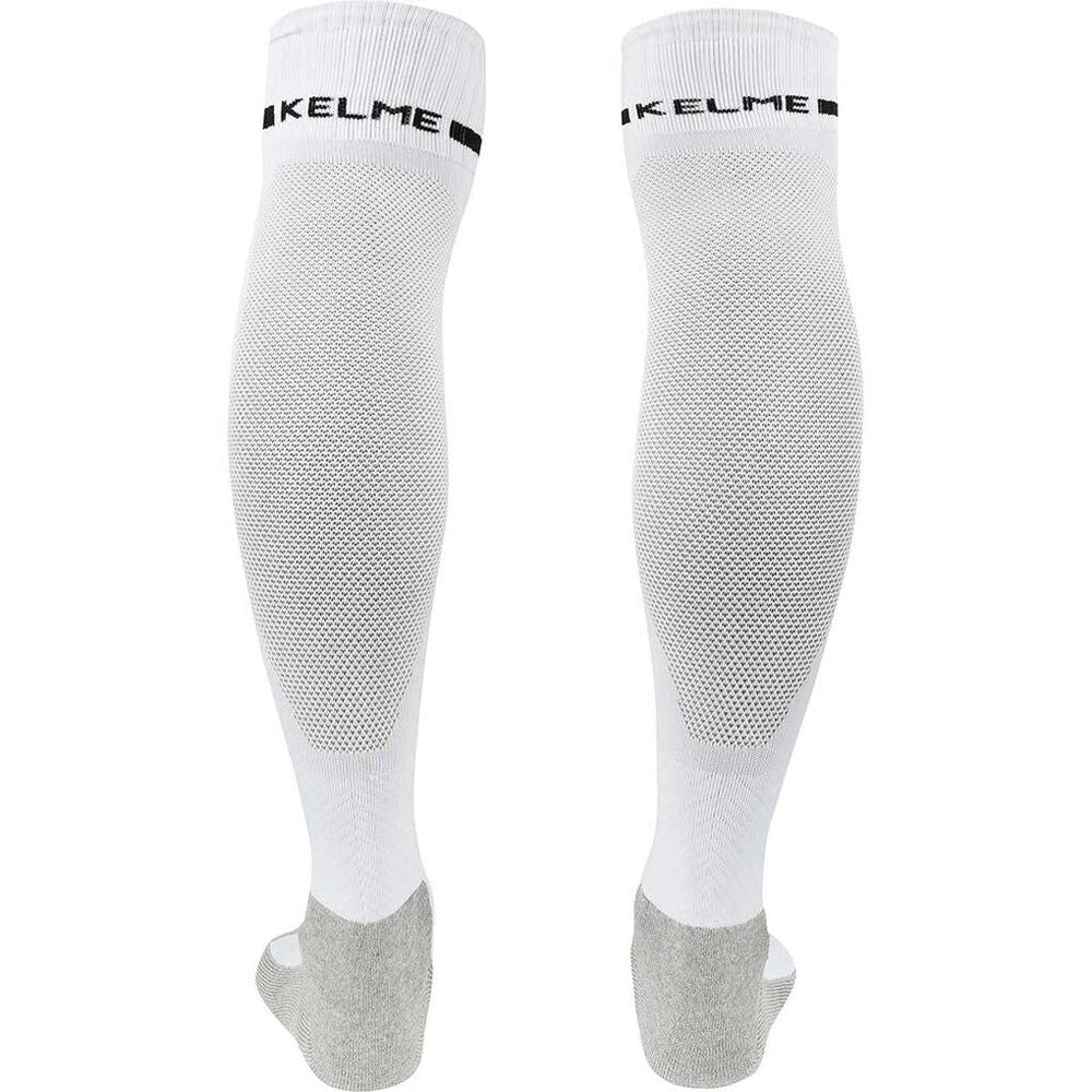 2PK Kelme Sport Kids Full Length Football Soccer Socks Size US1-5 White/Black