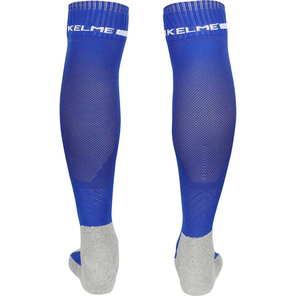 Kelme Sport Kids Full Length Football Soccer Socks Size US1-5 Royal Blue/White
