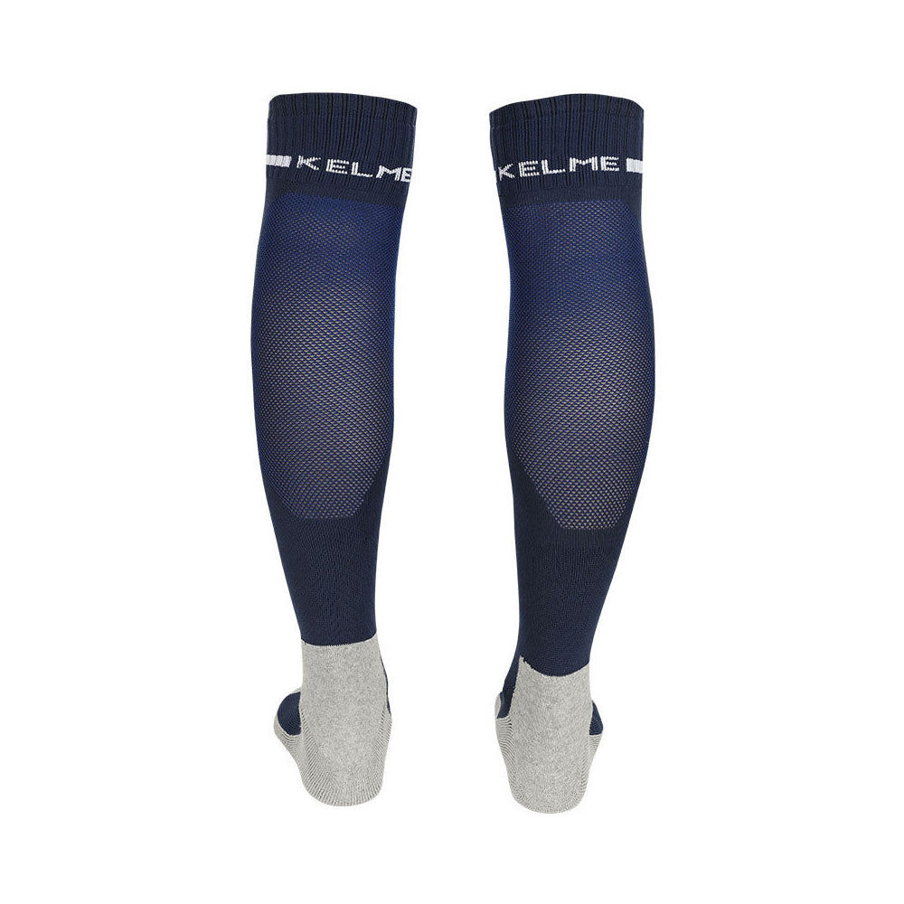 2PK Kelme Sport Kids Full Length Football Soccer Socks Size US1-5 Dark Blue/White
