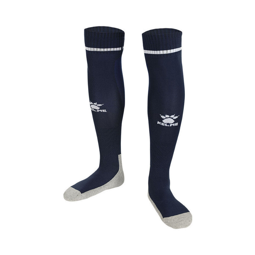 2PK Kelme Sport Kids Full Length Football Soccer Socks Size US1-5 Dark Blue/White