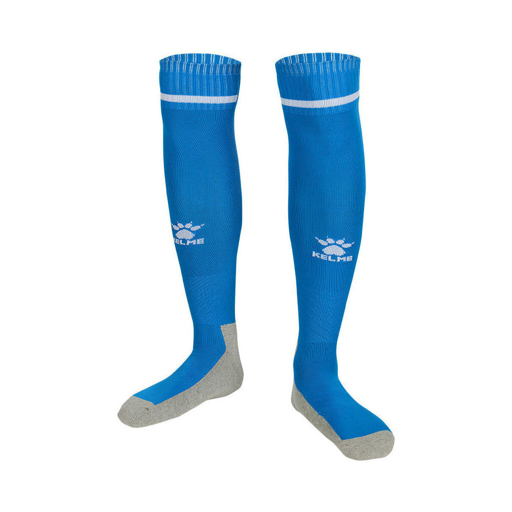 2PK Kelme Sport Kids Full Length Football Soccer Socks Size US1-5 Sea Blue/White