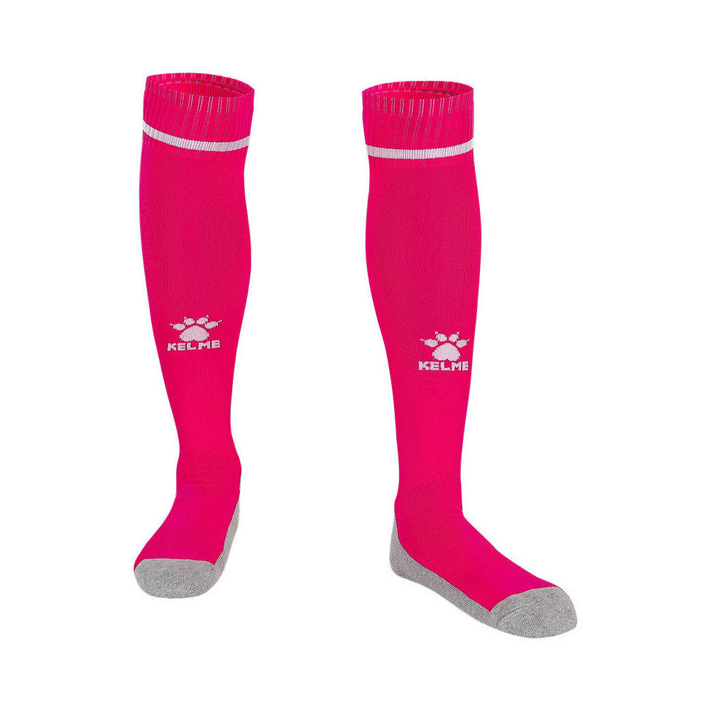 2PK Kelme Sport Kids Full Length Football Soccer Socks Size US1-5 Rose/White