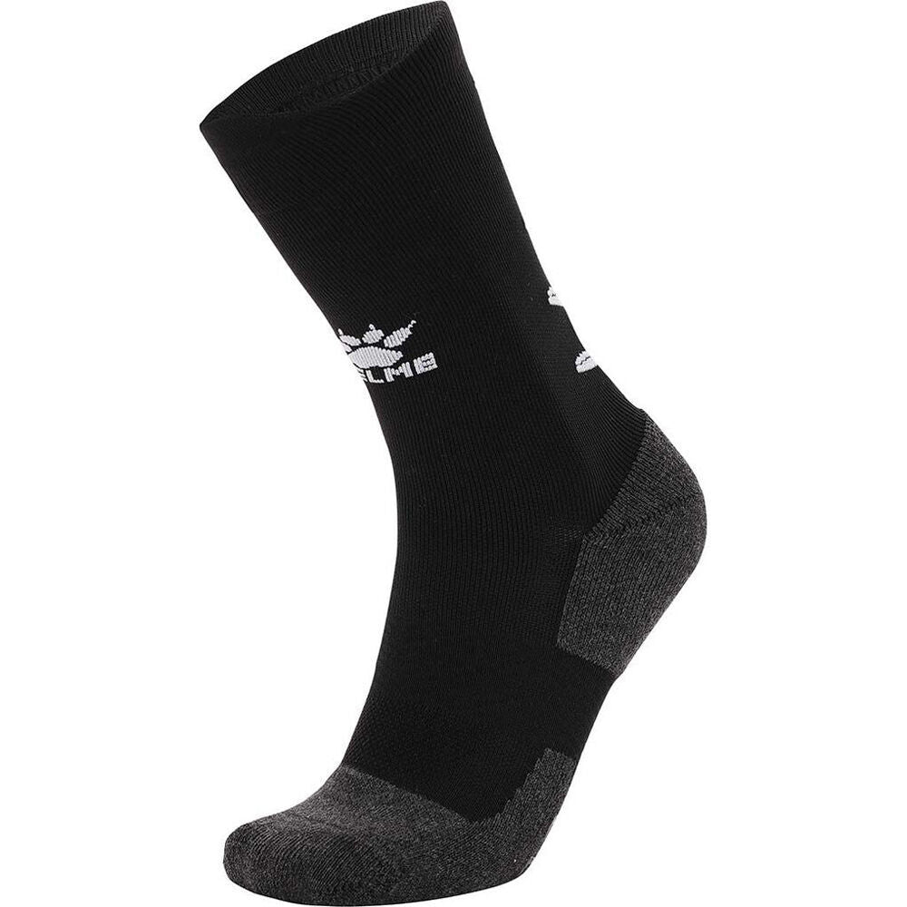 2PK Kelme Sport Mid-Length Football Soccer Grip Socks Anti Slip Black/White