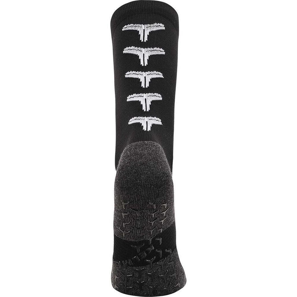 2PK Kelme Sport Mid-Length Football Soccer Grip Socks Anti Slip Black/White