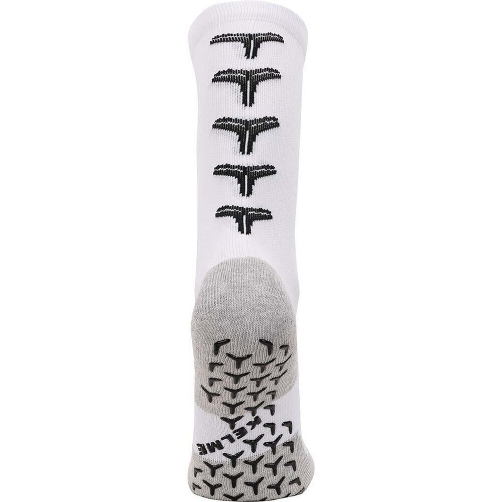 2PK Kelme Sport Mid-Length Football Soccer Grip Socks Anti Slip White/Black