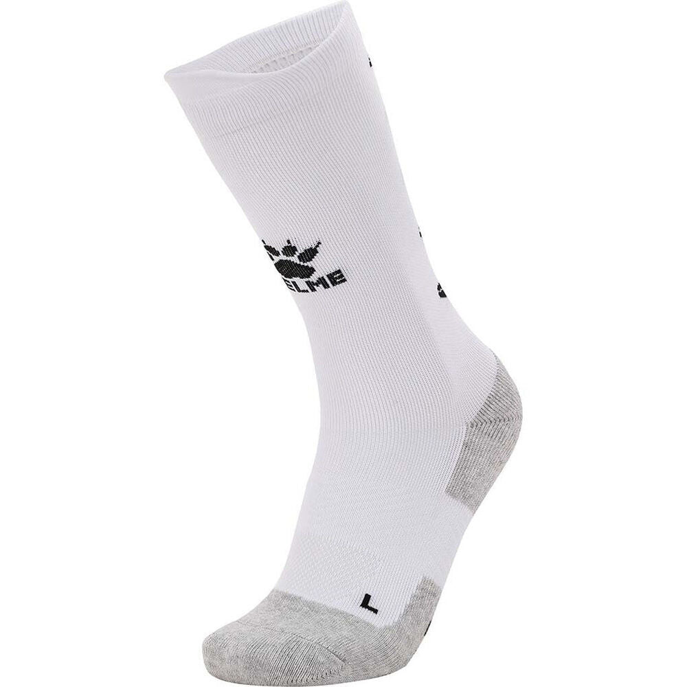 2PK Kelme Sport Mid-Length Football Soccer Grip Socks Anti Slip White/Black