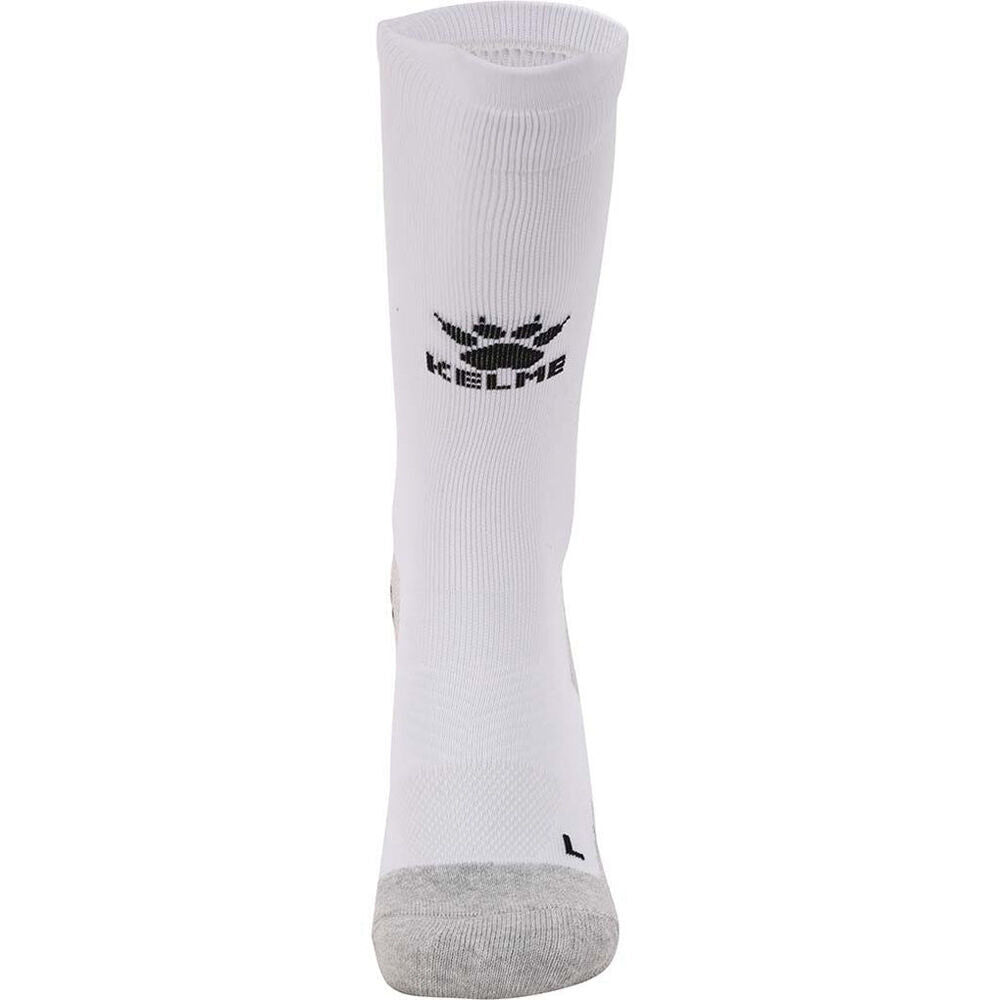 2PK Kelme Sport Mid-Length Football Soccer Grip Socks Anti Slip White/Black