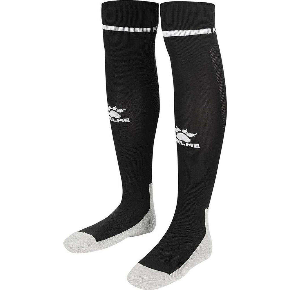 2PK Kelme Sport Full Length Football Soccer Socks Size US6-11 Black/White