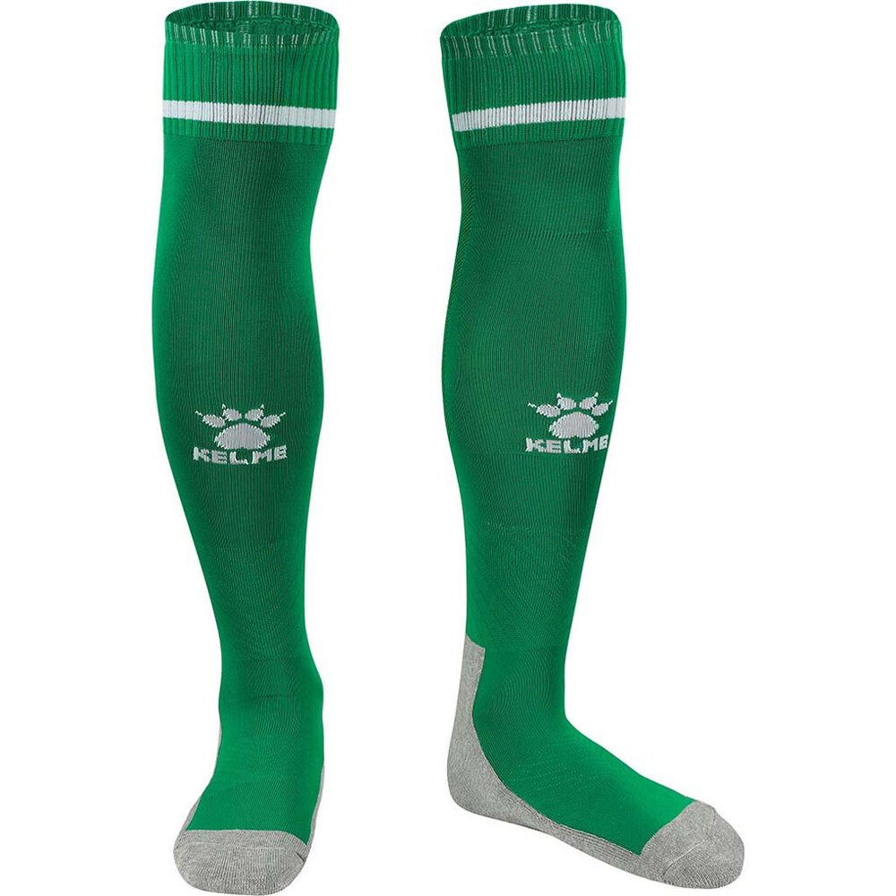 Kelme Sport Full Length Football Soccer Socks Size US6-11 Grass Green/White
