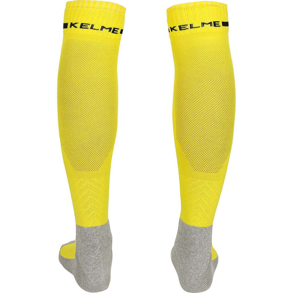 2PK Kelme Sport Full Length Football Soccer Socks Size US6-11 Yellow/Black