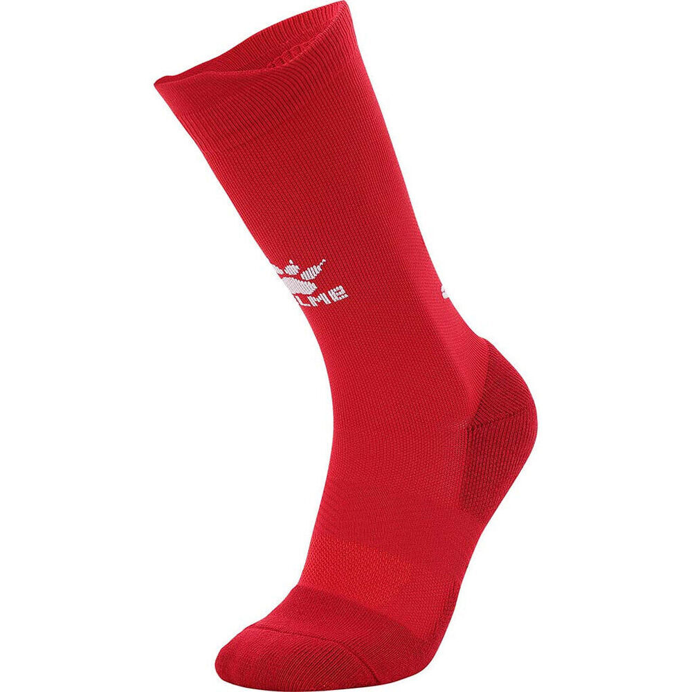 2PK Kelme Sport Mid-Length Football Soccer Grip Socks Anti Slip Red/White