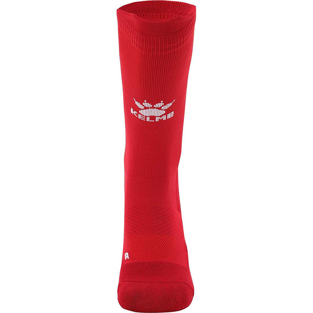 2PK Kelme Sport Mid-Length Football Soccer Grip Socks Anti Slip Red/White