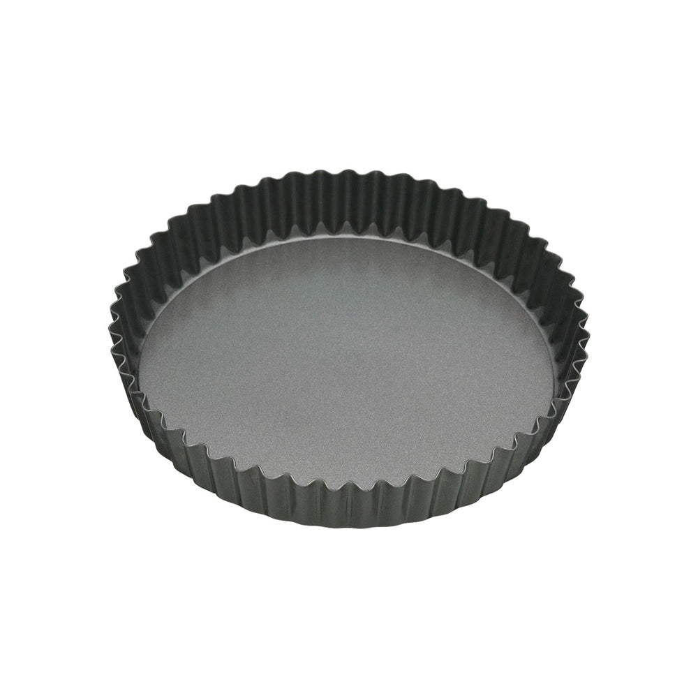 2x Mastercraft 20cm Heavy Loose Base Non-Stick Round Flan Quiche Pan - Black
