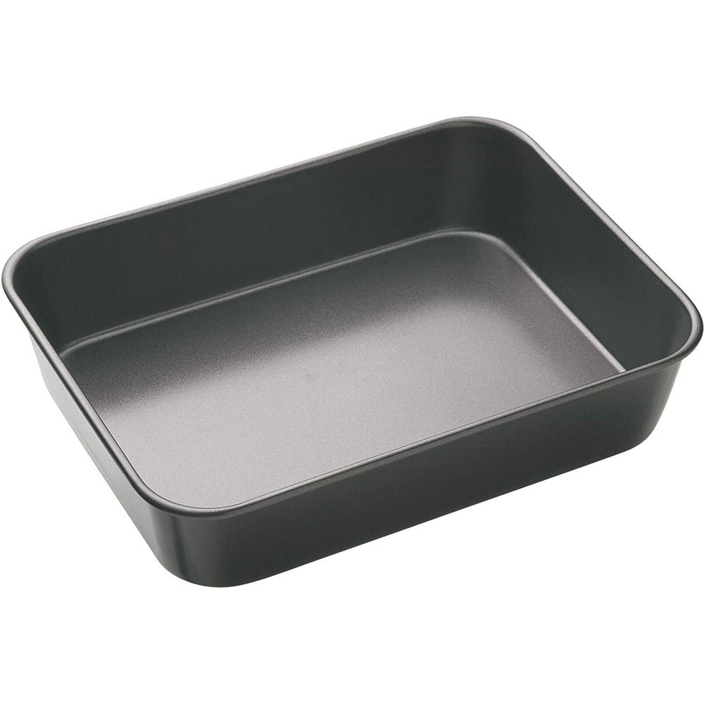 2x Mastercraft 39x28cm Heavy Base Deep Non-Stick Roasting Pan Large - Black