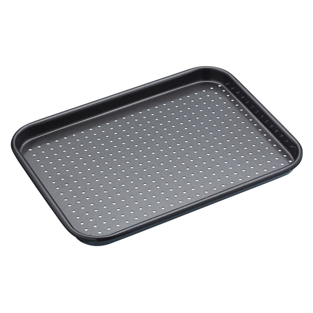 2x Mastercraft Crusty Bake 24x18cm Non-Stick Baking Tray - Black