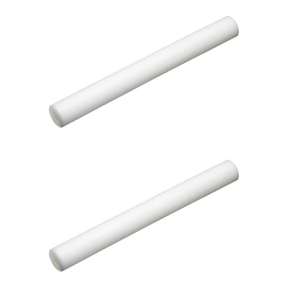 2x Mastercraft Non-Stick 32cm Fondant Rolling Pin - White