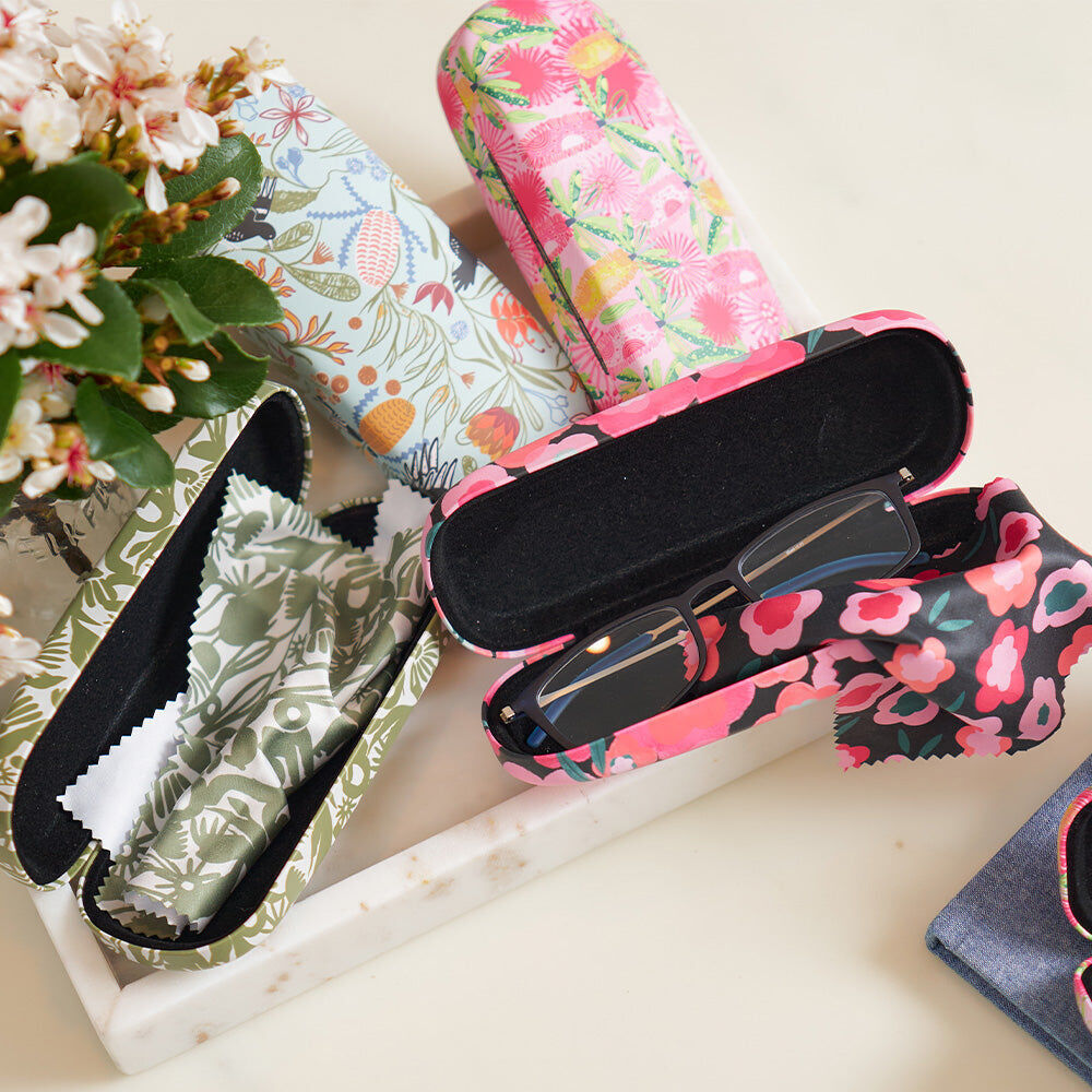 2PK Annabel Trends Glasses Case/Cloth Combo 15cx6cm - Abstract Gum